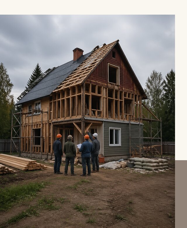 Реконструкция дачного дома в Кохме под ключ с проектом