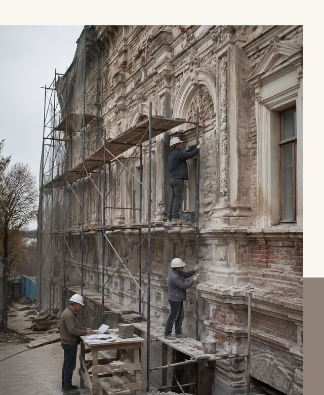 Реставрация объектов культурного наследия под ключ в Кохме